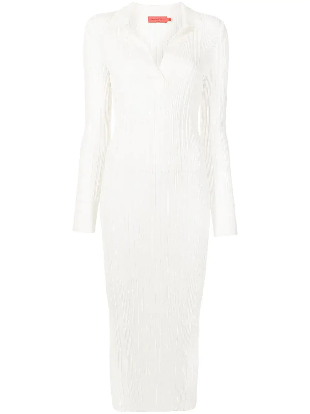 Manning Cartell Ribbed Knit Polo Dress Ecru White Size XS / AU 6 for rent on The Volte - main image