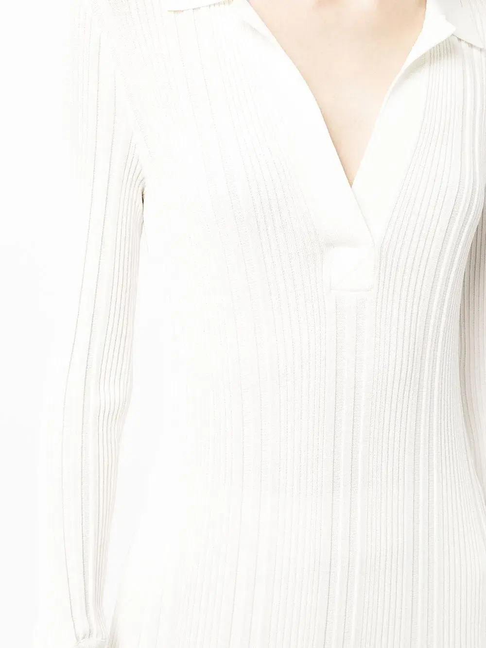 Manning Cartell Ribbed Knit Polo Dress Ecru White Size XS / AU 6 for rent on The Volte - main image