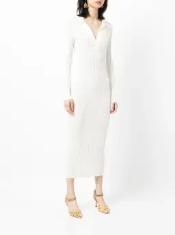 Manning Cartell Ribbed Knit Polo Dress Ecru White Size XS / AU 6 for rent on The Volte - image 1