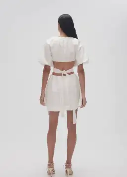 Aje Mimosa Cut Out Mini Dress Ivory Size 16 for rent on The Volte - image 3