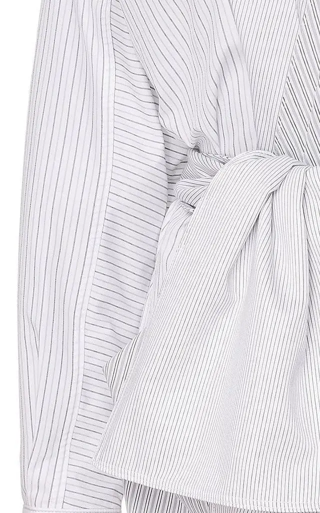 Acler Lincoln Style Dress Grey Striped Size AU 6 for rent on The Volte - main image