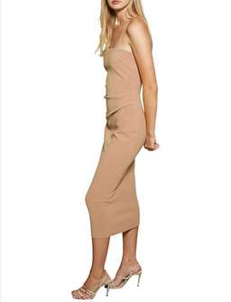 Bec & Bridge Elke Strapless Midi Dress in Beige Size AU 12 for rent on The Volte - image 3