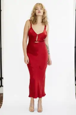 Third Form Intrigue Bias Midi Dress Red Size 8