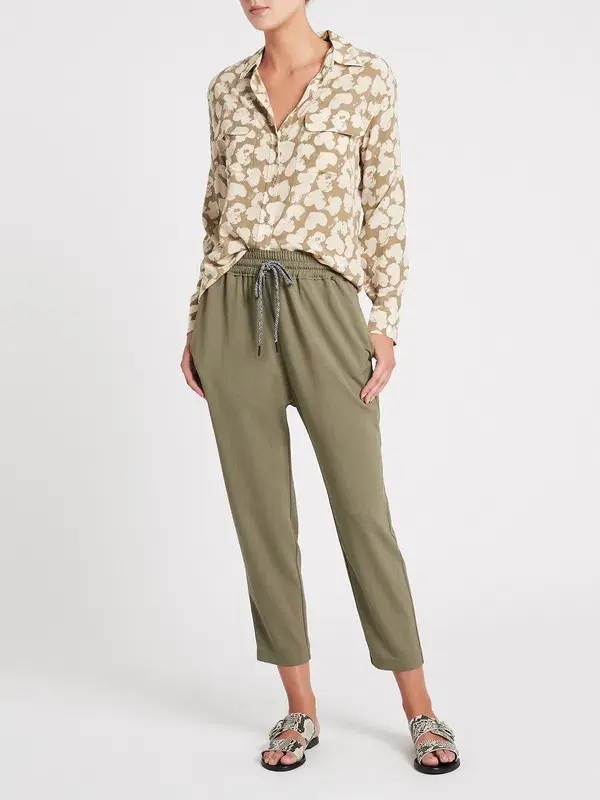 Camilla & Marc Reggio Two-Piece Suit Dusty Khaki Size 8 for rent on The Volte - main image