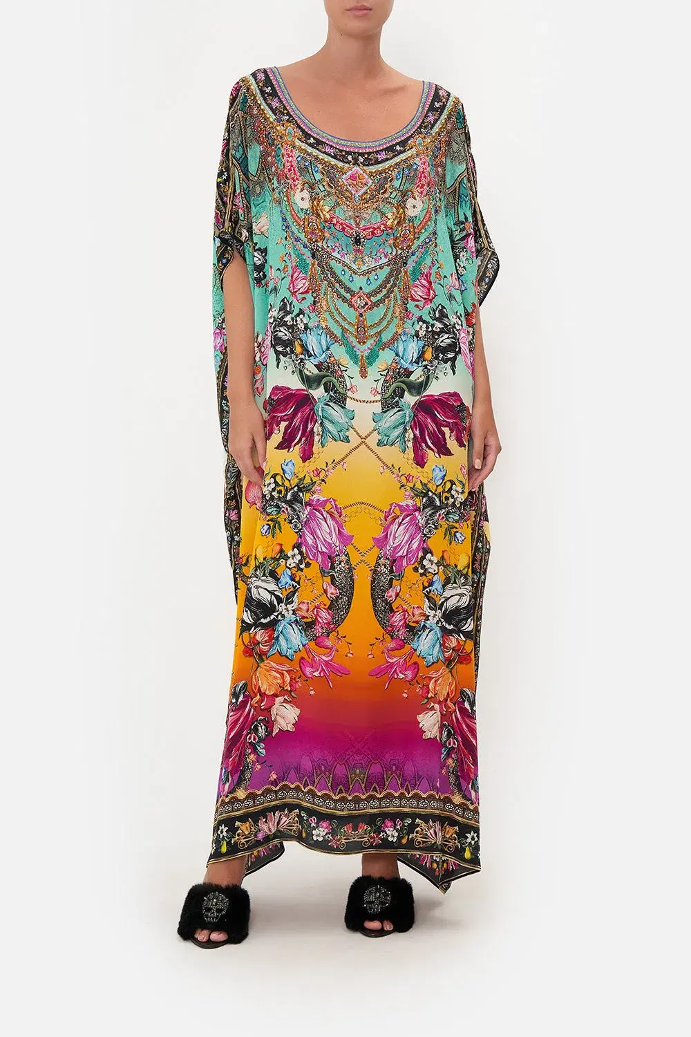 Camilla Viper Room Kaftan Multi Print One Size for rent on The Volte - main image
