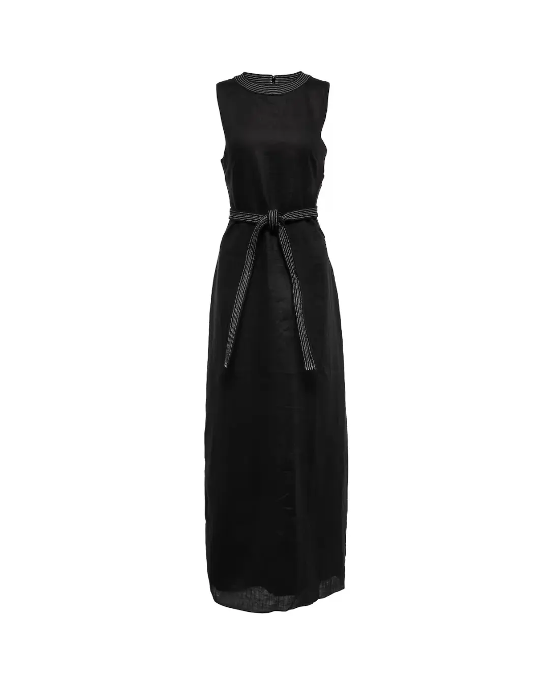 Sir the Label Vilma Cut Out Linen Maxi Dress in Black Size 8 for rent on The Volte - main image