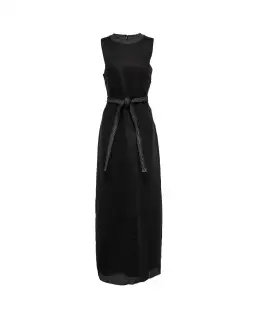 Sir the Label Vilma Cut Out Linen Maxi Dress in Black Size 8 for rent on The Volte - image 3