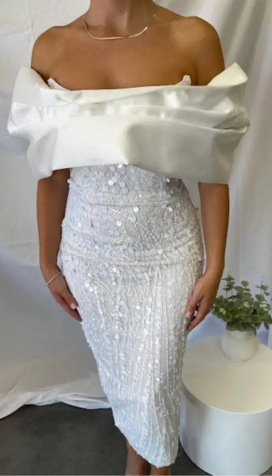 Eliya The Label Tanya Midi Dress White Size S / AU 8 for rent on The Volte - main image