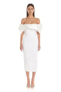Eliya The Label Tanya Midi Dress White Size S / AU 8 for rent on The Volte - image 1