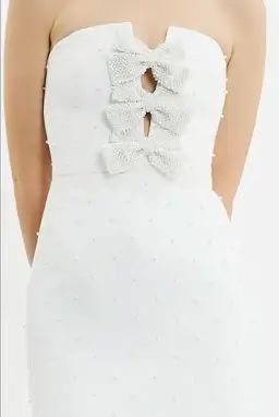 Rebecca Vallance Ophelia Midi Dress White Size 8 for rent on The Volte - image 2