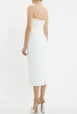 Rebecca Vallance Ophelia Midi Dress White Size 8 for rent on The Volte - image 3
