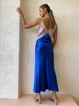 Ginia Sadie Dress in Lilac/Blue Size S / AU 8 for rent on The Volte - image 2