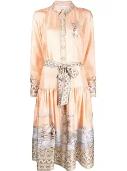 Zimmermann High Tide Odyssey Print Shirt Midi Dress Multi Size 1 / AU 10 for rent on The Volte - image 7