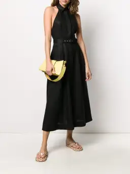 Zimmermann Primrose Halter Midi Dress Black Size 1 / AU 10 for rent on The Volte - image 3