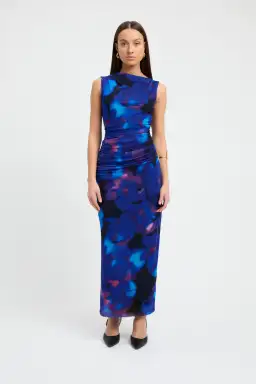 Kookai Dusk Midi Dress Multicolour Size 8