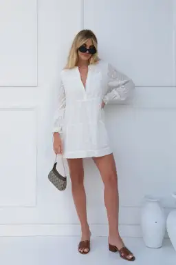 Lunar Fox Maeve Mini Dress White Size 20 for rent on The Volte - image 1