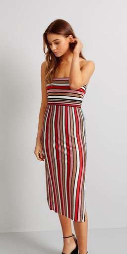 Kookai Puerto Rico Dress Red Stripe Size 8