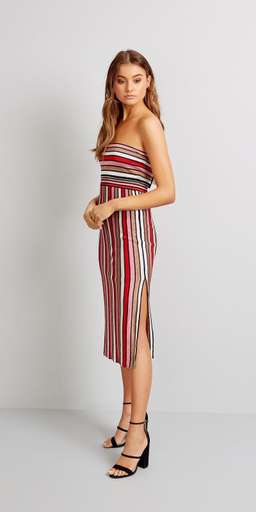 Kookai Puerto Rico Dress Red Stripe Size 8