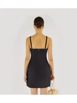 Oroton Bodice Detail Mini Dress Black Size AU 8 for rent on The Volte - image 3