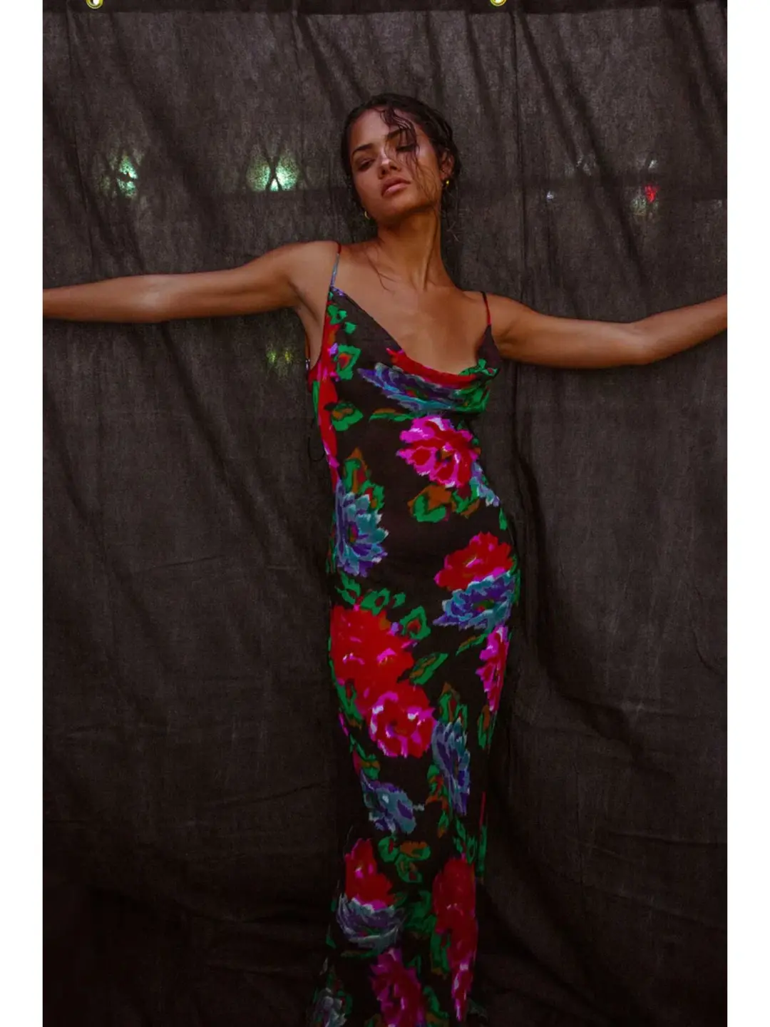 Rat & Boa Casablanca Dress Black Floral Size AU 4 for rent on The Volte - main image