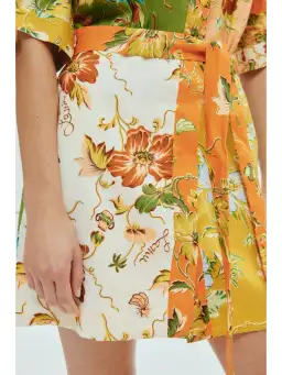 Alemais Hotel Lamu Spliced Mini Dress in Multi Size AU 12 for rent on The Volte - image 4