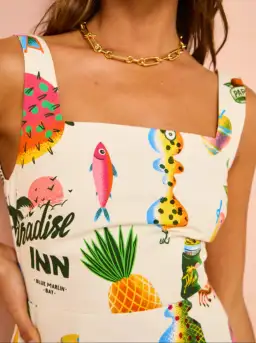 Alemais Samaki Mini Dress in Print Size AU 12 for rent on The Volte - image 4