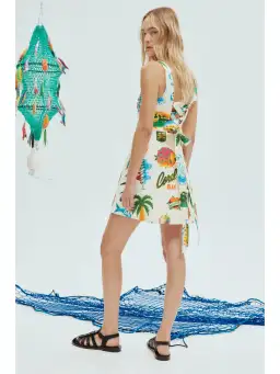 Alemais Samaki Mini Dress in Print Size AU 8 for rent on The Volte - image 3