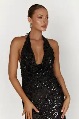 Meshki Nicola Maxi Dress Black Sequin Size S / AU 8 for rent on The Volte - image 6