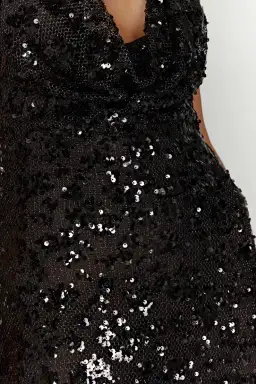 Meshki Nicola Maxi Dress Black Sequin Size S / AU 8 for rent on The Volte - image 9