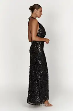 Meshki Nicola Maxi Dress Black Sequin Size S / AU 8 for rent on The Volte - image 8