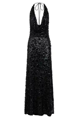 Meshki Nicola Maxi Dress Black Sequin Size S / AU 8 for rent on The Volte - image 10