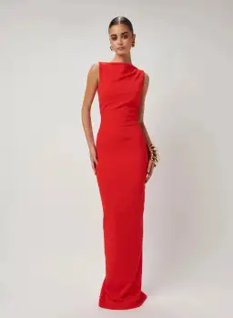 Effie Kats Verona Gown Cherry Red Size S / AU 8 for rent on The Volte - image 1