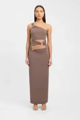 Kookai Sam Maxi Dress Walnut Brown Size 34 / AU 6 for rent on The Volte - image 1
