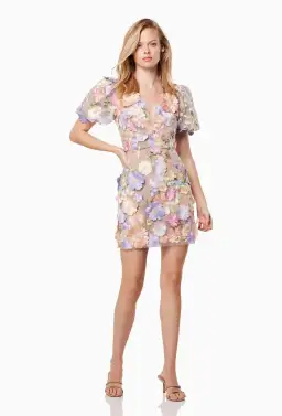 Elliatt Anthea 3D Lace Mini Dress Floral Size S / AU 8 for rent on The Volte - image 2