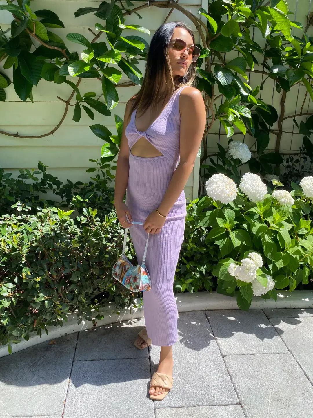 Bec & Bridge Riviera Knit Dress Purple Size 8 for rent on The Volte - main image