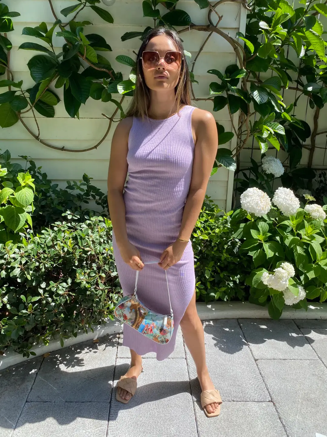 Bec & Bridge Riviera Knit Dress Purple Size 8 for rent on The Volte - main image