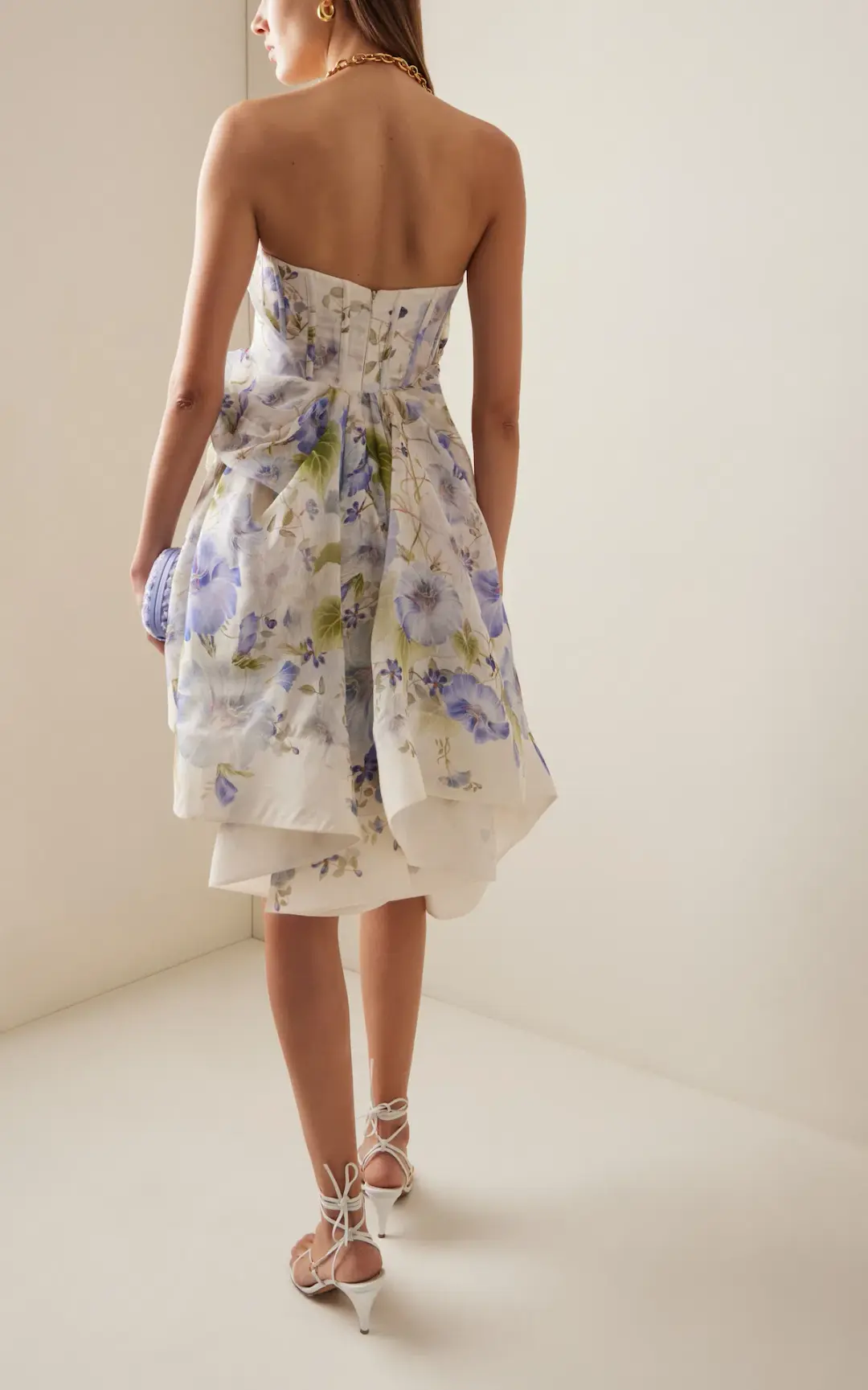 Zimmermann Natura Draped Mini Blue Floral Size 0 / AU 8 for rent on The Volte - main image
