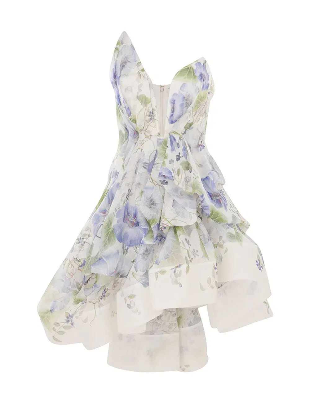 Zimmermann Natura Draped Mini Blue Floral Size 0 / AU 8 for rent on The Volte - main image
