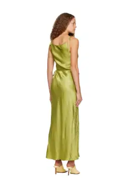Acne Studio Wrap Satin Dress Green Size 8 for rent on The Volte - image 2