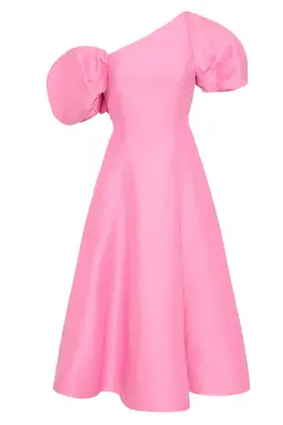 Aje Arista Tulip Sleeve Midi Dress Pink Size 12 for rent on The Volte - image 3