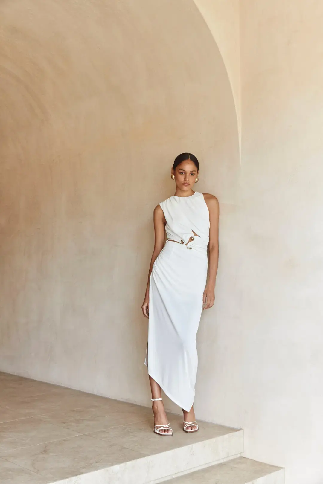 C/MEO Collective Entropy Dress White Size 8 for rent on The Volte - main image