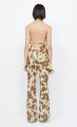 Bec & Bridge Malibu Bay Halter in Size 8 and Priya Pant in Size 10 Citrus Plum Floral for rent on The Volte - image 3