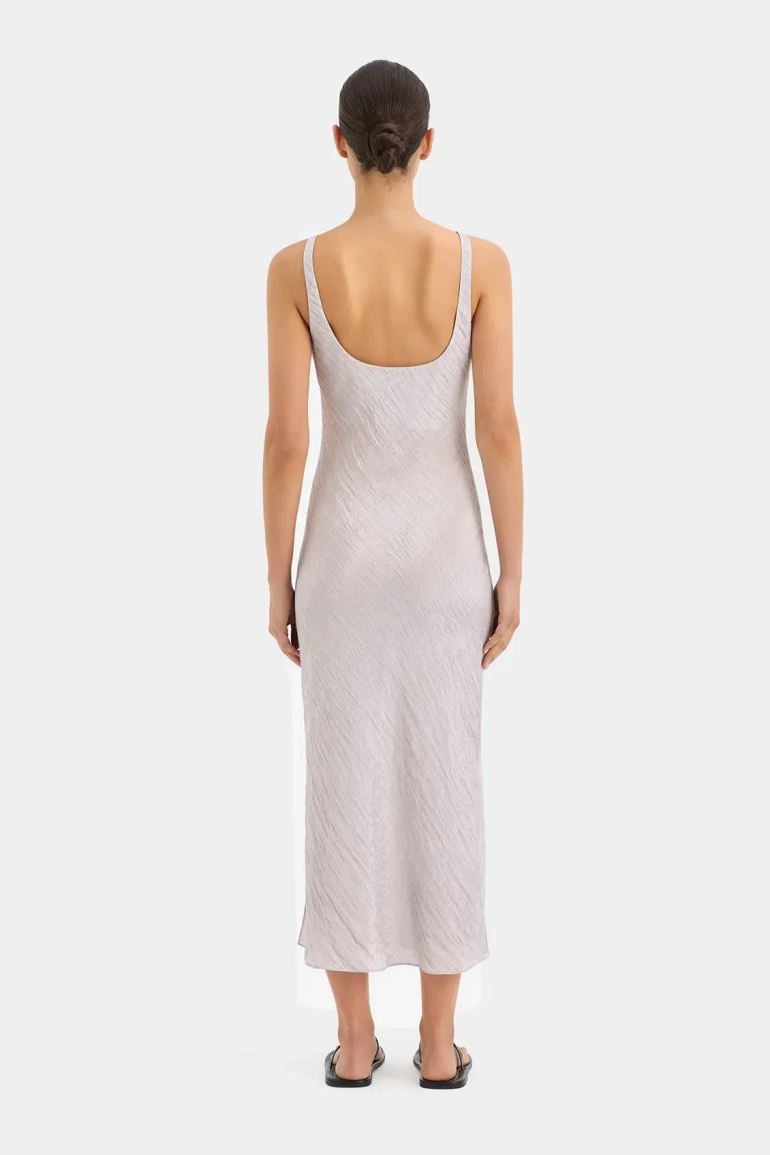 Sir the Label Ligera Bias Slip Midi Dress Silver Size 1 / AU 8 for rent on The Volte - main image