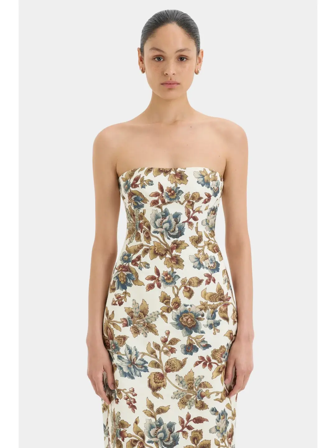 Sir The Label Eleanora Column Midi Dress in Viola Print Size 0 / AU 6 for rent on The Volte - main image