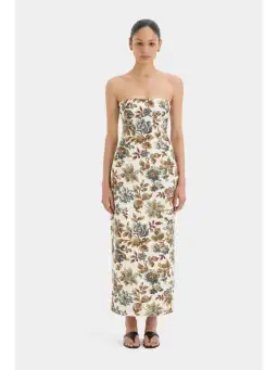 Sir The Label Eleanora Column Midi Dress in Viola Print Size 0 / AU 6 for rent on The Volte - image 2