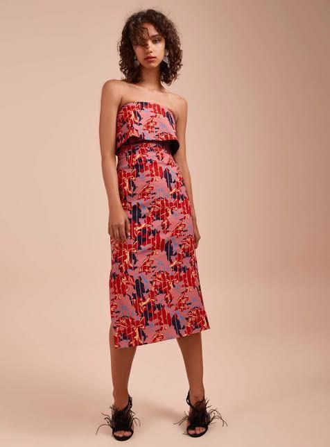 C/MEO Collective Entice Midi Dress Floral Size 6 for rent on The Volte - main image