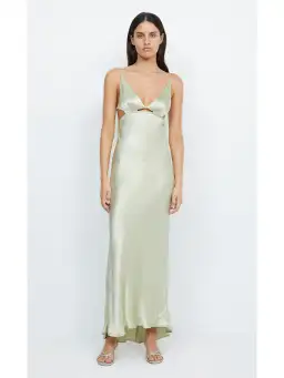 Bec & Bridge Indi Strappy Maxi Dress in Honeydew Size AU 6