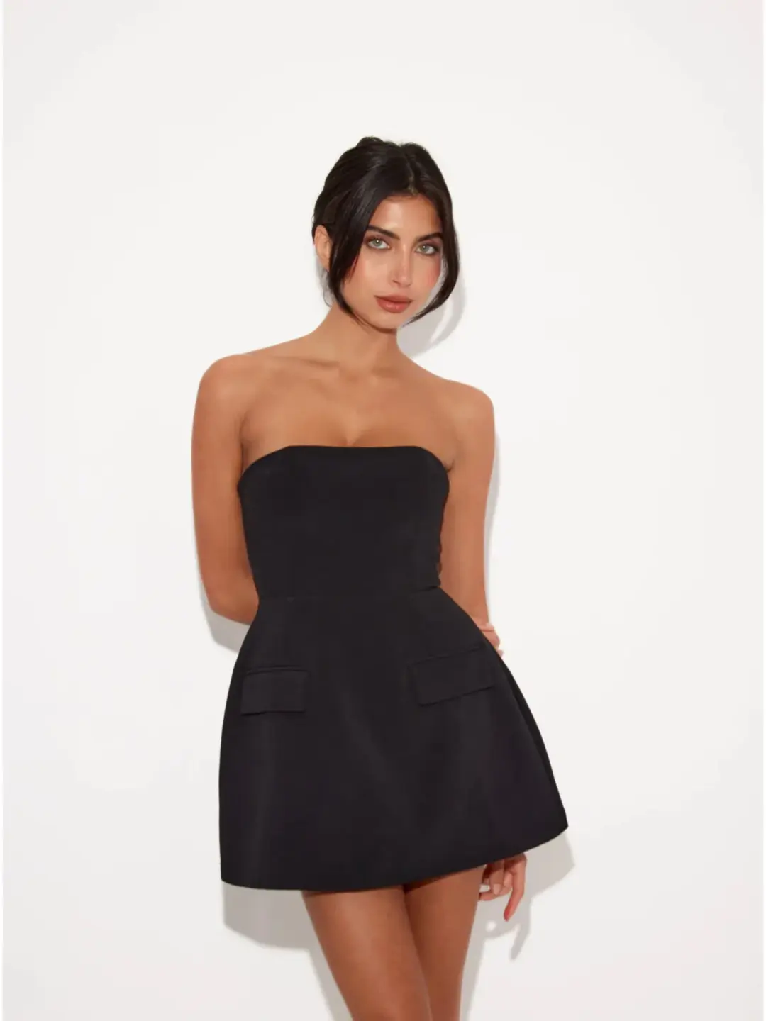 Odd Muse The Ultimate Muse Strapless Dress in Black Size AU 14 for rent on The Volte - main image