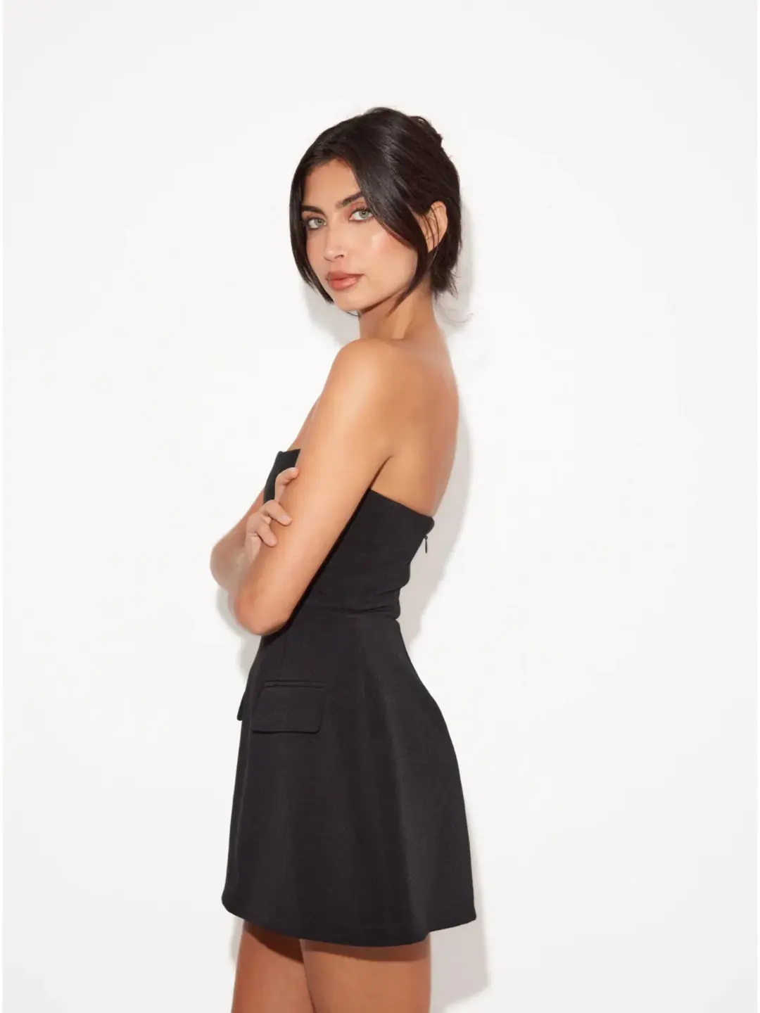 Odd Muse The Ultimate Muse Strapless Dress in Black Size AU 14 for rent on The Volte - main image