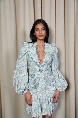 Acler Dixon Mini Dress Blue Fields Size AU 12 for rent on The Volte - image 4